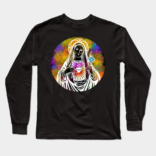 Virgin Mary ( Christian ) Long Sleeve T-Shirt by artbysavi